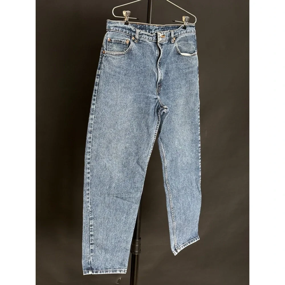 90's Vintage Levi's 550 Relaxed Fit Denim Blue Jeans Mens Sz‎ 36x30 Actual 33x29